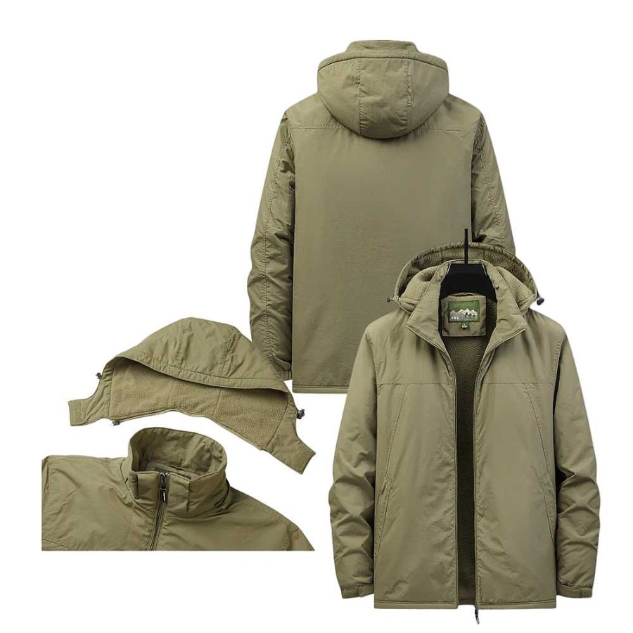 Mies Zula | Sacha - Rento Hupullinen Takki Miehelle Khaki