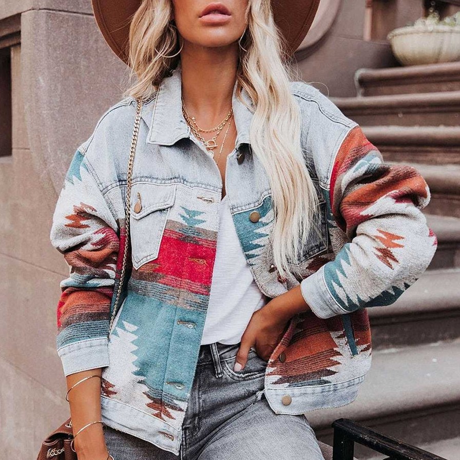 Naiset Zula | Tuulikki - Vintage Denim Jacket Monivarinen